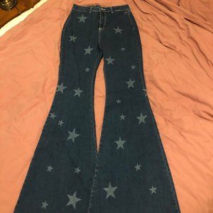 High waisted Star Flare Denim Jeans